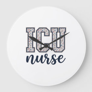 Grande Horloge Ronde Conception de maillot universitaire floral d'infir