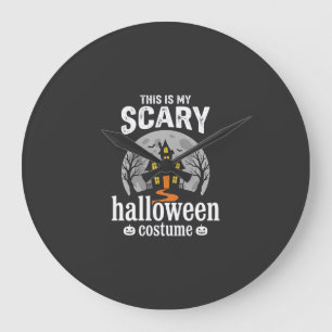 Grande Horloge Ronde Conception de maison hantée de costume d'Halloween