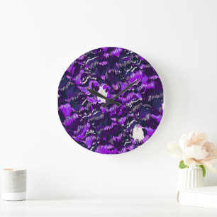 Grande Horloge Ronde Conception de paysage quantique abstrait