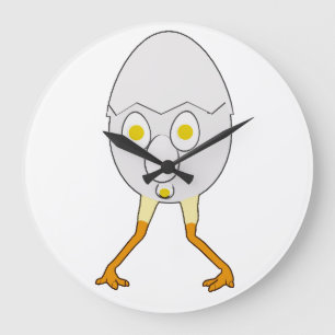 Grande Horloge Ronde Conception de personnage d'œuf fantaisiste RG & RA