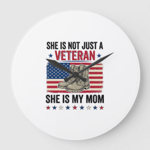 Grande Horloge Ronde Conception de T-shirt de bottes militaires patriot