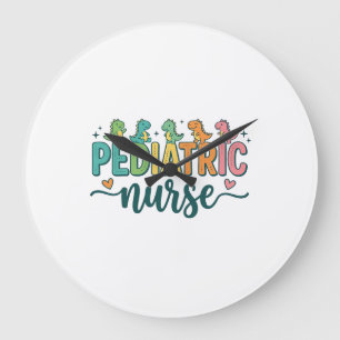 Grande Horloge Ronde Conception de T-shirt de style vintage de dinosaur