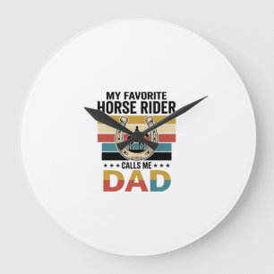 Grande Horloge Ronde Conception de t-shirt Mon cavalier de cheval préfé