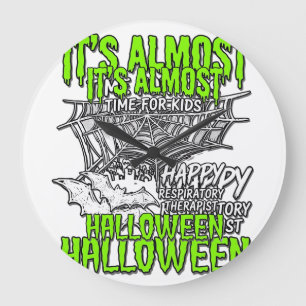 Grande Horloge Ronde Conception de toile d'araignée d'Halloween pour th
