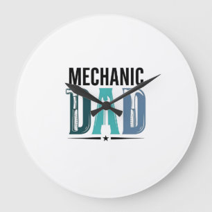 Grande Horloge Ronde Conception de typographie d'outil vintage Papa méc