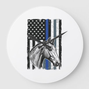 Grande Horloge Ronde Conception de vecteur de drapeau de cheval de lign