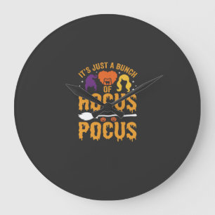 Grande Horloge Ronde Conception de vecteur de sorcière de Hocus Pocus H