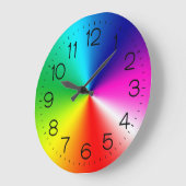 Grande Horloge Ronde Conception de vortex arc-en-ciel (Angle)