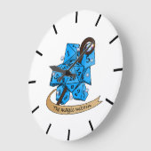 Grande Horloge Ronde Conception des dés de sorcier (Angle)