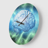 Grande Horloge Ronde Conception du cerveau électronique (Angle)