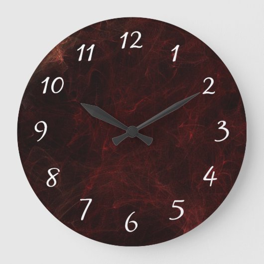 Grande Horloge Ronde Conception élégante d'abrégé sur fumée et le feu (Recto)