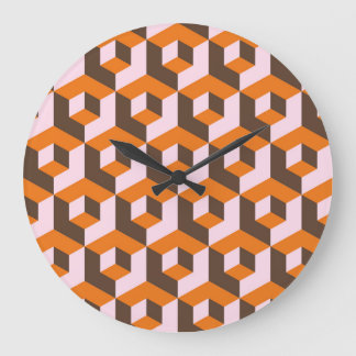 Grande Horloge Ronde Conception géométrique Abstraite et transparente.