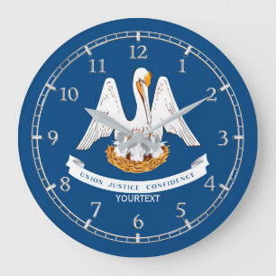 Grande Horloge Ronde Conception personnalisée de drapeau d'état de la