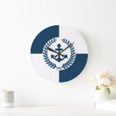 Grande Horloge Ronde Conception sur le thème nautique (Maison)