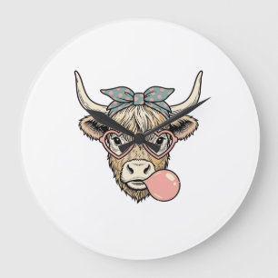 Grande Horloge Ronde Conception vectorielle vintage de bubble gum de va