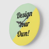 Grande Horloge Ronde Concevez votre cadeau personnalisé (Angle)