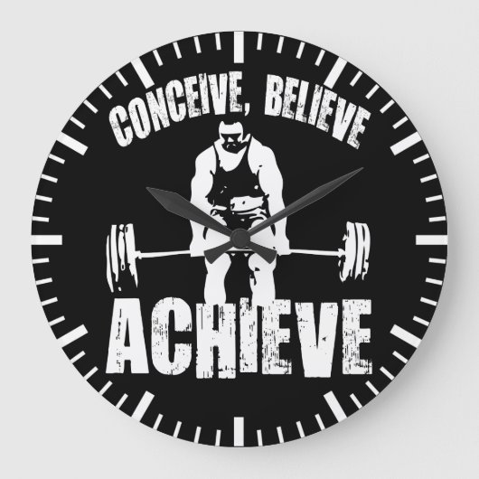 Grande Horloge Ronde Concevoir, Croire, Atteindre - Exercice Motivation (Recto)
