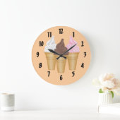 Grande Horloge Ronde cônes de crème glacée (Maison)