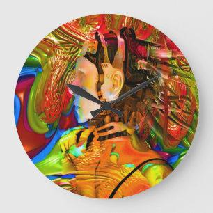 Grande Horloge Ronde Connexion Robot