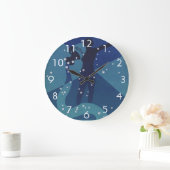 Grande Horloge Ronde Constellation Aquarius, Astrologie Vintage Zodiaqu (Maison)