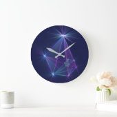 Grande Horloge Ronde Constellation, Art Fractal Abstrait Imaginaire (Maison)