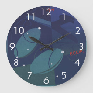 Grande Horloge Ronde Constellation de la Balance Zodiaque Vintage Astro