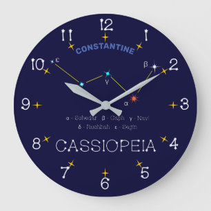 Grande Horloge Ronde Constellation de l'hémisphère Nord Cassioipeia