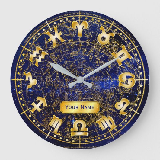 Grande Horloge Ronde Constellation de Zodiac monogram Southern Hemisphe (Recto)