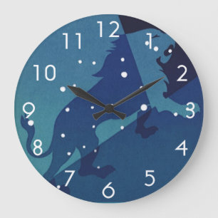 Grande Horloge Ronde Constellation du Lion Lion Vintage Zodiaque Astrol