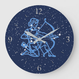 Grande Horloge Ronde Constellation du Sagittaire & Signe du zodiaque av