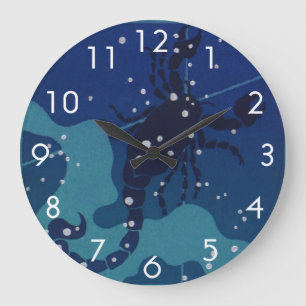 Grande Horloge Ronde Constellation du Scorpion, Astrologie Zodiacale Vi