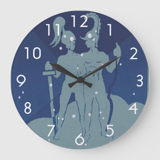 Grande Horloge Ronde Constellation jumelle Gemini Astrologie zodiaque V (Recto)