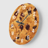 Grande Horloge Ronde Cookie à chips au chocolat (Angle)