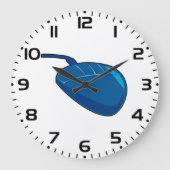 Grande Horloge Ronde Cool Blue Computer Mouse Tech (Recto)