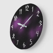 Grande Horloge Ronde Cool Dark Purple Black Gothic (Angle)