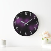 Grande Horloge Ronde Cool Dark Purple Black Gothic (Maison)