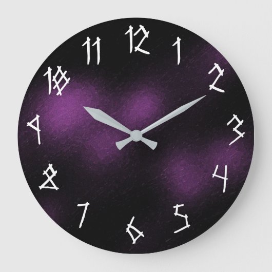 Grande Horloge Ronde Cool Dark Purple Black Gothic (Recto)