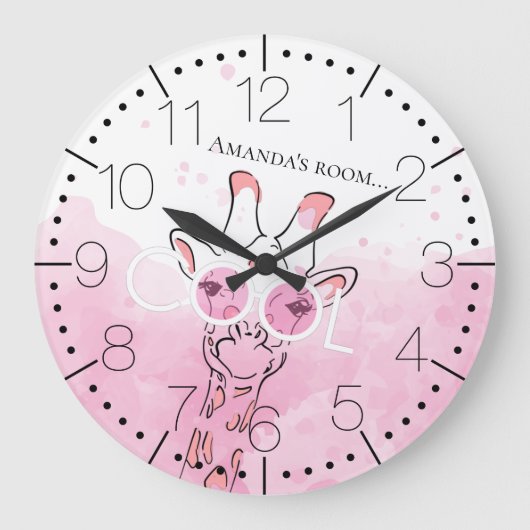 Grande Horloge Ronde Cool Giraffe Large Clock (Recto)