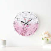 Grande Horloge Ronde Cool Giraffe Large Clock (Maison)