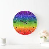 Grande Horloge Ronde Cool Motif arc-en-ciel (Maison)