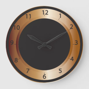 Grande Horloge Ronde Copper and black design