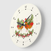 Grande Horloge Ronde Coq avec poule (Angle)