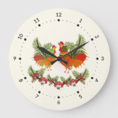 Grande Horloge Ronde Coq avec poule (Recto)