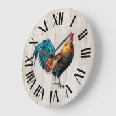 Grande Horloge Ronde Coq de Ferme (Angle)