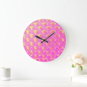 Grande Horloge Ronde coques de patchwork (Maison)