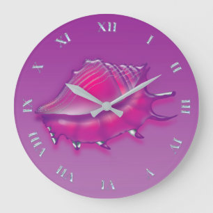 Grande Horloge Ronde Coquillage