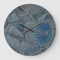 Coquillages Océan Plage Bleu Art Métallique Nautiq