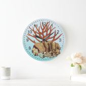 Grande Horloge Ronde Corail (Maison)