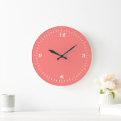 Grande Horloge Ronde Corail Coral Horaire murale (Maison)