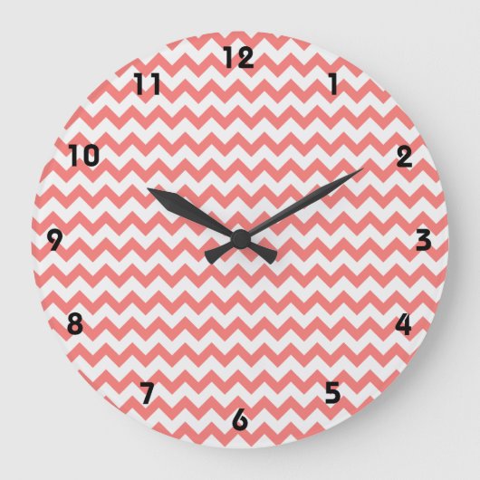 Grande Horloge Ronde Coral Pink Chevron (Recto)